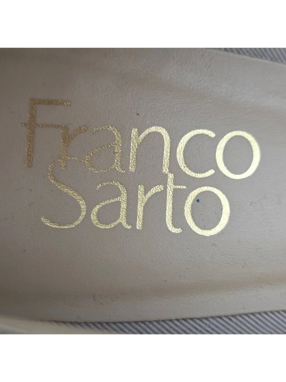 Franco Sarto Frankie Pointed Toe Leather Wedge Heels Nude Size 9M